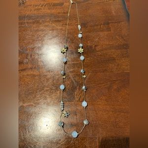 Flowers and bee statement necklace